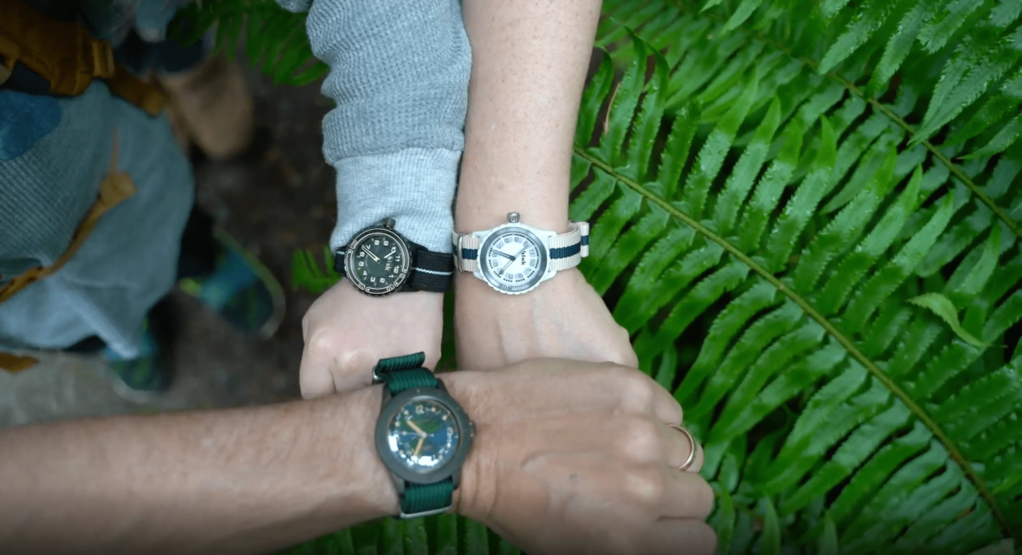 Family Wrist shot during production (on top of a bunch of ferns in the forest)